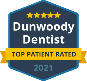 Dunwoody Dentist top rated badge 2021