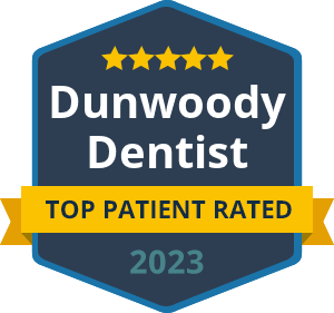 Dunwoody Dentist top rated badge 2023
